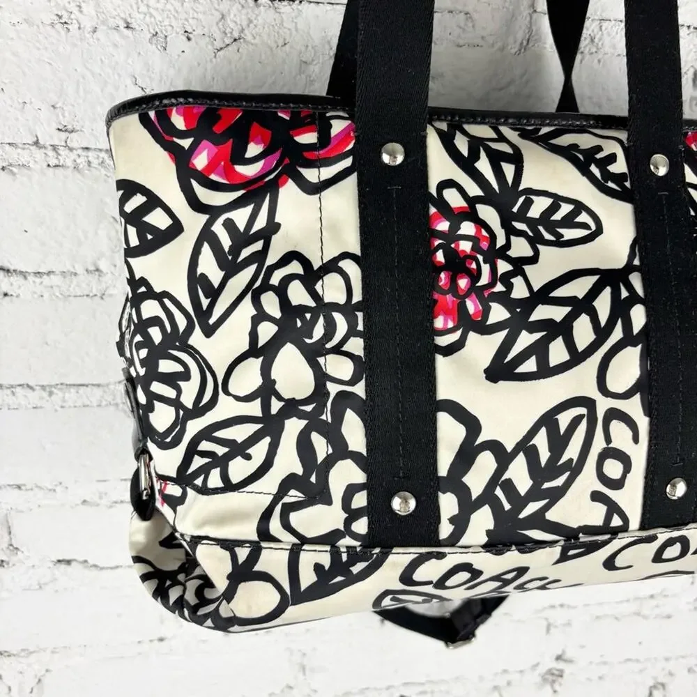 Coach Poppy Daisy Floral Graffiti Bag & Wristlet
